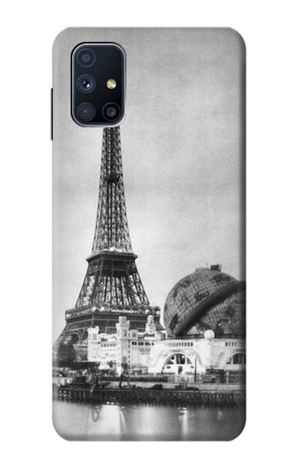 W2350 Old Paris Eiffel Tower Hard Case and Leather Flip Case For Samsung Galaxy M51