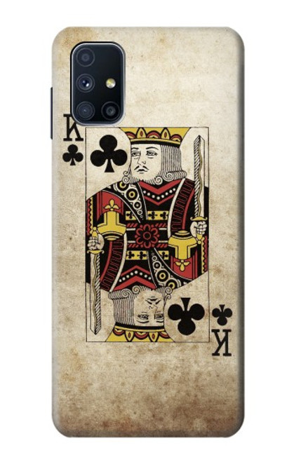 W2528 Poker King Card Hard Case and Leather Flip Case For Samsung Galaxy M51