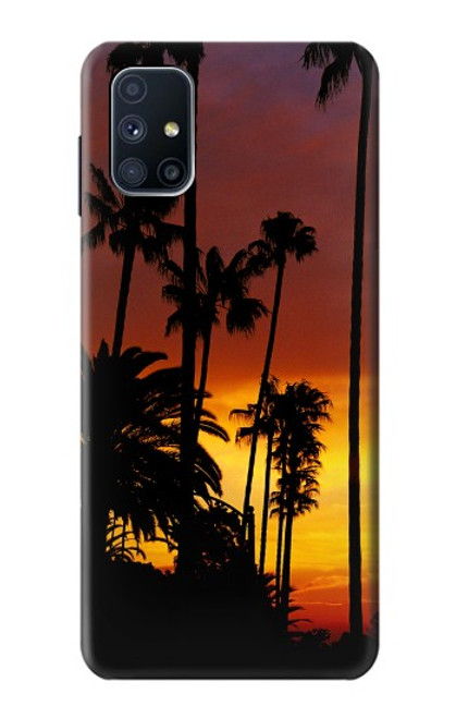 W2563 California Sunrise Hard Case and Leather Flip Case For Samsung Galaxy M51