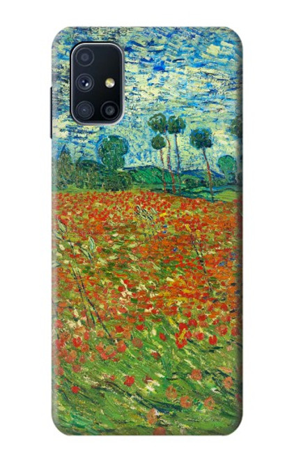 W2681 Field Of Poppies Vincent Van Gogh Hard Case and Leather Flip Case For Samsung Galaxy M51