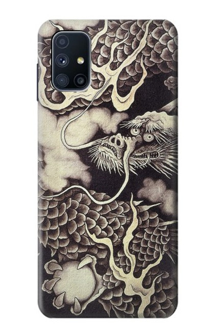 W2719 Japan Painting Dragon Hard Case and Leather Flip Case For Samsung Galaxy M51