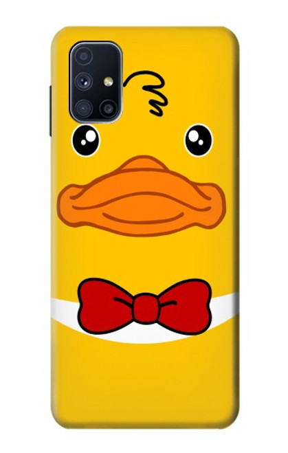 W2760 Yellow Duck Tuxedo Cartoon Hard Case and Leather Flip Case For Samsung Galaxy M51