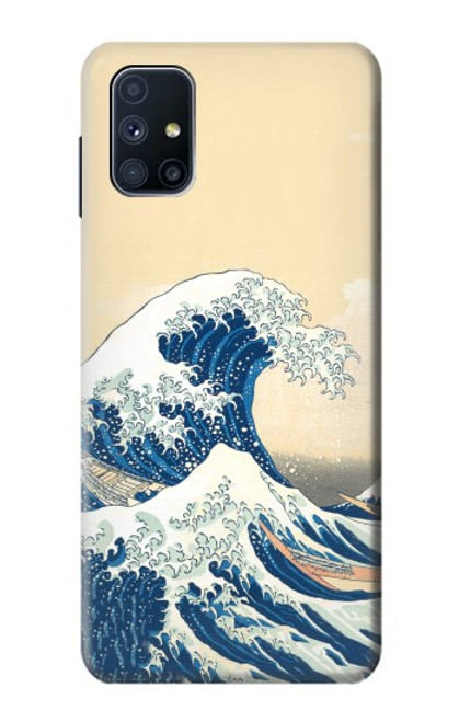 W2790 Hokusai Under The Wave off Kanagawa Hard Case and Leather Flip Case For Samsung Galaxy M51