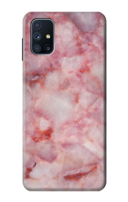 W2843 Pink Marble Texture Hard Case and Leather Flip Case For Samsung Galaxy M51