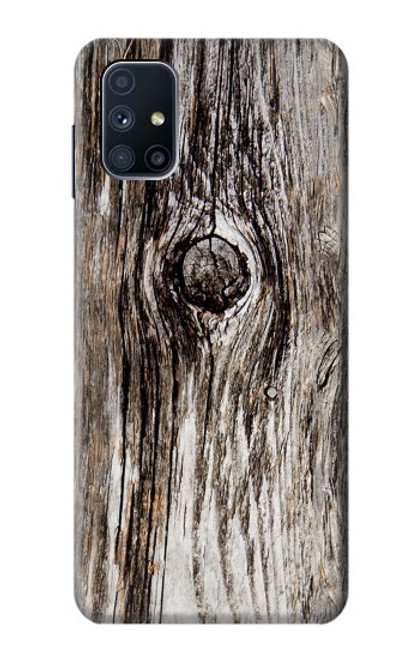 W2844 Old Wood Bark Graphic Hard Case and Leather Flip Case For Samsung Galaxy M51