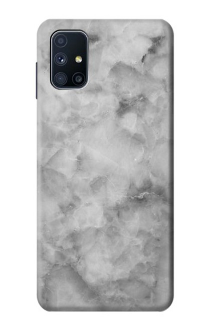 W2845 Gray Marble Texture Hard Case and Leather Flip Case For Samsung Galaxy M51