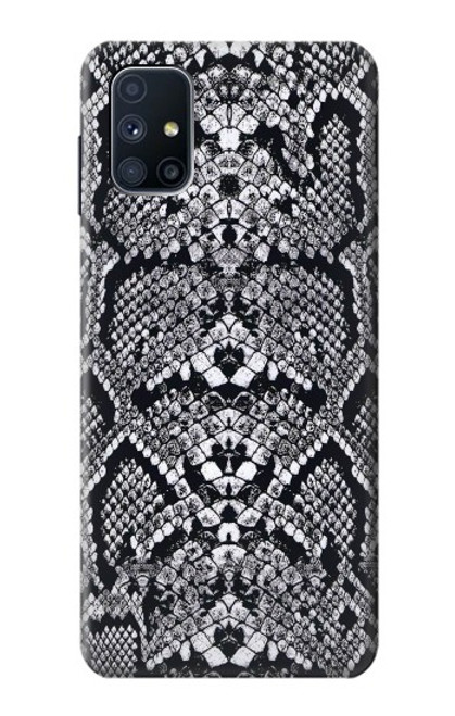 W2855 White Rattle Snake Skin Graphic Printed Hard Case and Leather Flip Case For Samsung Galaxy M51