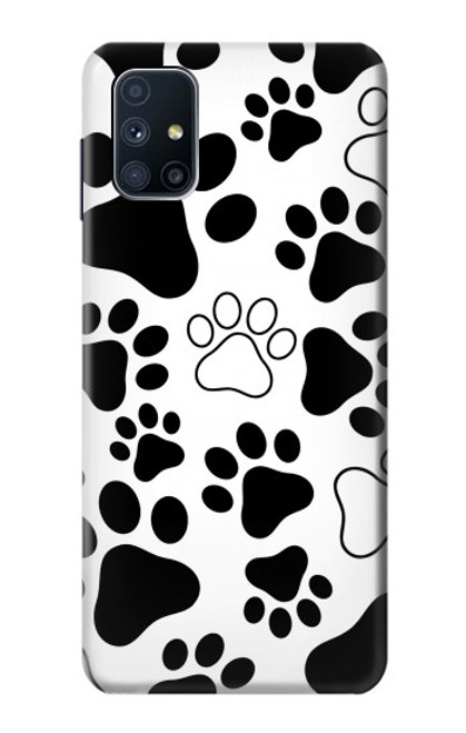 W2904 Dog Paw Prints Hard Case and Leather Flip Case For Samsung Galaxy M51