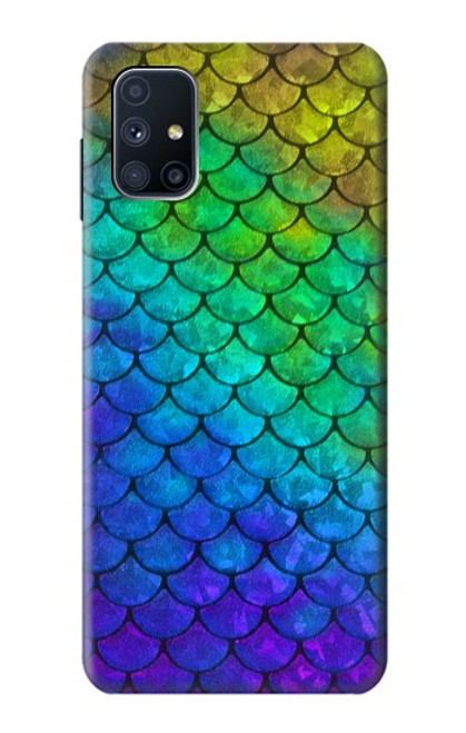 W2930 Mermaid Fish Scale Hard Case and Leather Flip Case For Samsung Galaxy M51