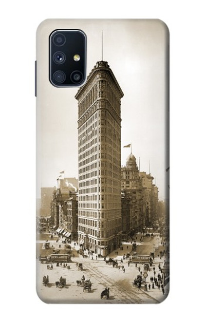 W3046 Old New York Flatiron Building Hard Case and Leather Flip Case For Samsung Galaxy M51