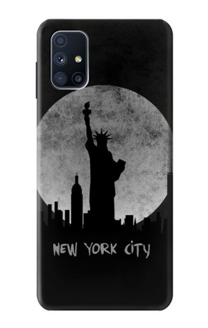 W3097 New York City Hard Case and Leather Flip Case For Samsung Galaxy M51