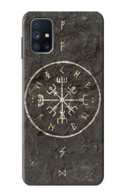 W3413 Norse Ancient Viking Symbol Hard Case and Leather Flip Case For Samsung Galaxy M51