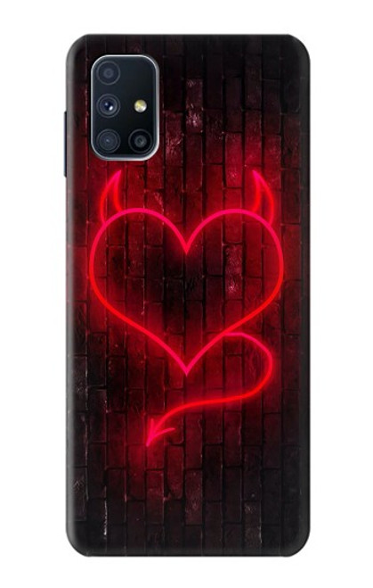 W3682 Devil Heart Hard Case and Leather Flip Case For Samsung Galaxy M51