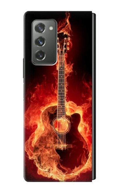 W0415 Fire Guitar Burn Hard Case For Samsung Galaxy Z Fold2 5G