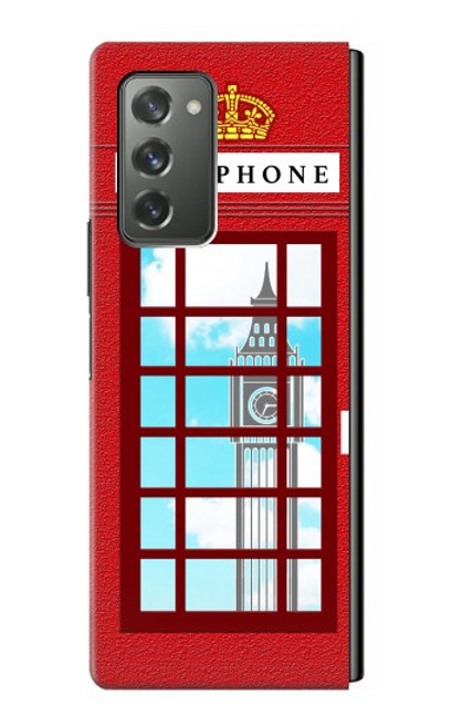 W2059 England British Telephone Box Minimalist Hard Case For Samsung Galaxy Z Fold2 5G