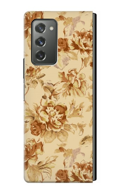 W2180 Flower Floral Vintage Pattern Hard Case For Samsung Galaxy Z Fold2 5G