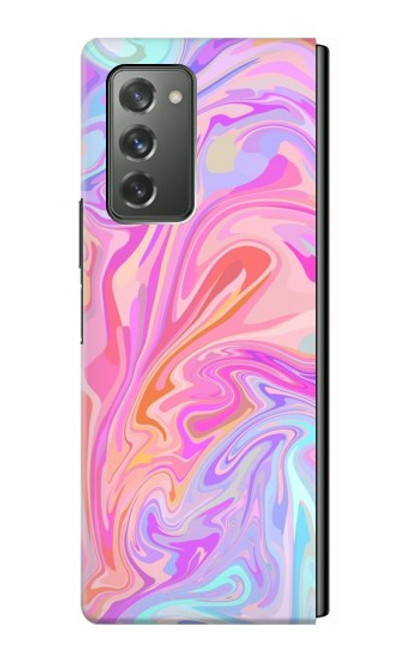 W3444 Digital Art Colorful Liquid Hard Case For Samsung Galaxy Z Fold2 5G