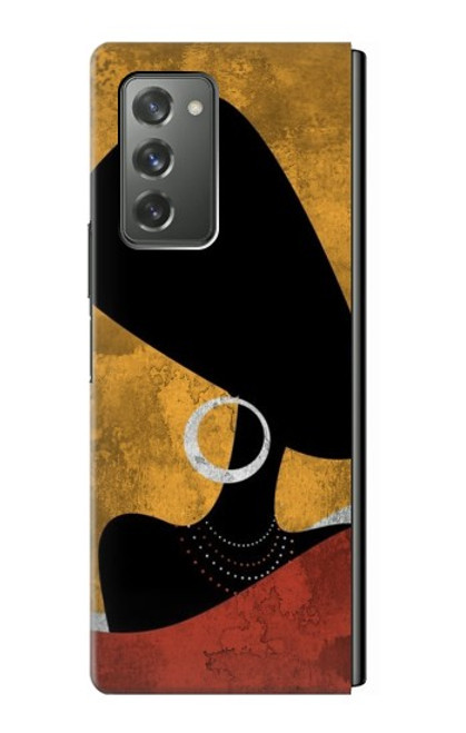 W3453 African Queen Nefertiti Silhouette Hard Case For Samsung Galaxy Z Fold2 5G