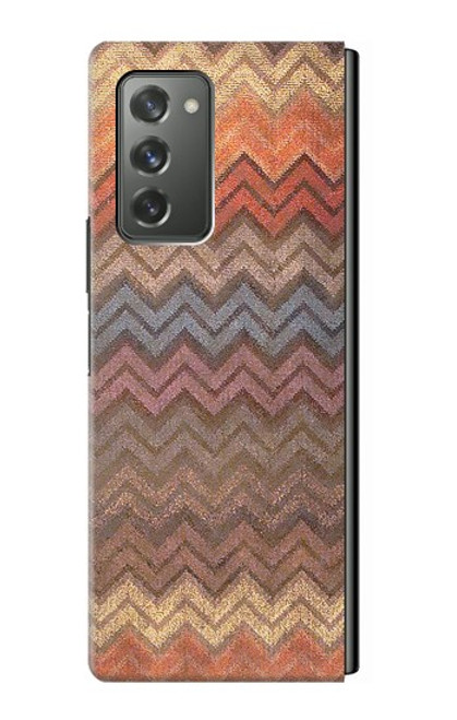 W3752 Zigzag Fabric Pattern Graphic Printed Hard Case For Samsung Galaxy Z Fold2 5G