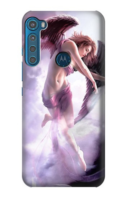 W0407 Fantasy Angel Hard Case and Leather Flip Case For Motorola One Fusion+