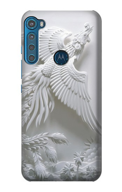 W0516 Phoenix Carving Hard Case and Leather Flip Case For Motorola One Fusion+