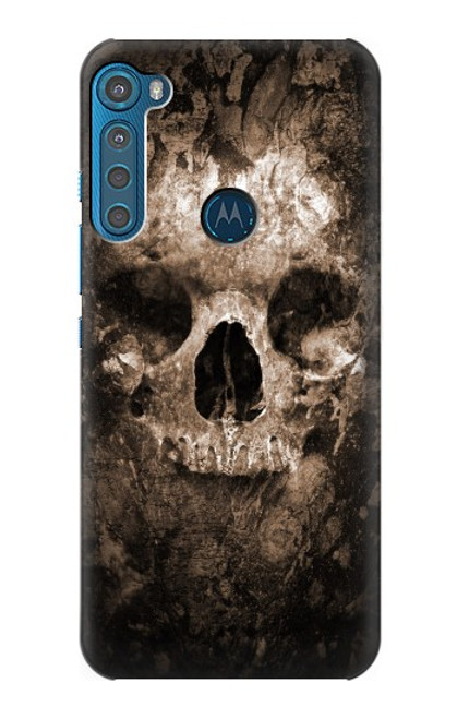 W0552 Skull Hard Case and Leather Flip Case For Motorola One Fusion+