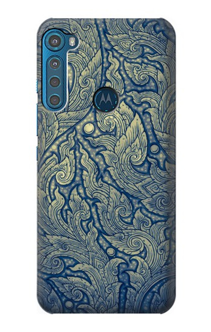 W0568 Thai Art Hard Case and Leather Flip Case For Motorola One Fusion+