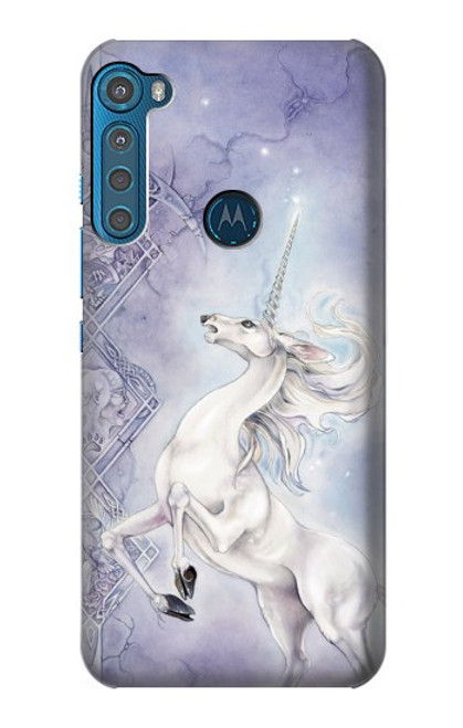 W1134 White Horse Unicorn Hard Case and Leather Flip Case For Motorola One Fusion+