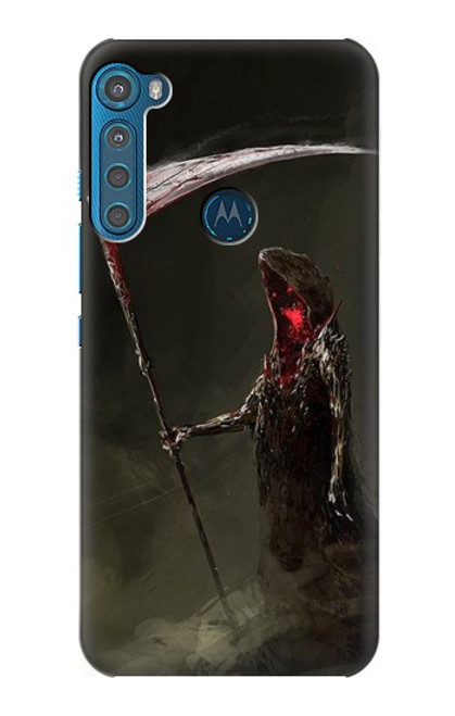 W1319 Grim Reaper Death Scythe Hard Case and Leather Flip Case For Motorola One Fusion+