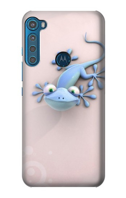 W1631 Funny Gecko Lizard Hard Case and Leather Flip Case For Motorola One Fusion+