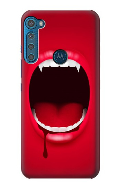 W2103 Vampire Mouth Hard Case and Leather Flip Case For Motorola One Fusion+