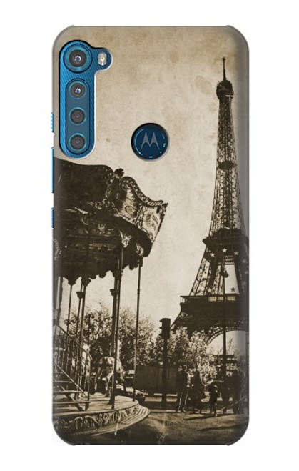 W2174 Eiffel Tower Vintage Paris Hard Case and Leather Flip Case For Motorola One Fusion+