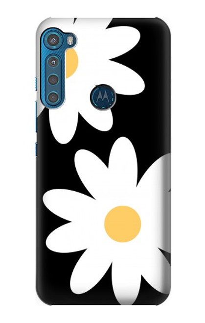 W2315 Daisy White Flowers Hard Case and Leather Flip Case For Motorola One Fusion+