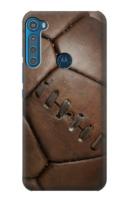 W2661 Leather Soccer Football Graphic Hard Case and Leather Flip Case For Motorola One Fusion+