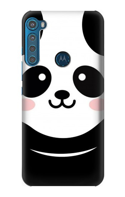 W2662 Cute Panda Cartoon Hard Case and Leather Flip Case For Motorola One Fusion+