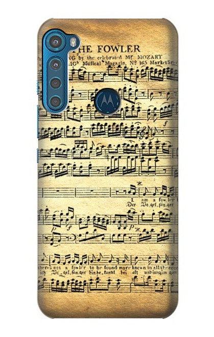 W2667 The Fowler Mozart Music Sheet Hard Case and Leather Flip Case For Motorola One Fusion+