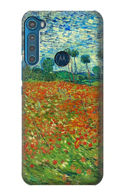 W2681 Field Of Poppies Vincent Van Gogh Hard Case and Leather Flip Case For Motorola One Fusion+