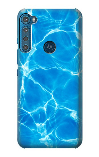 W2788 Blue Water Swimming Pool Hard Case and Leather Flip Case For Motorola One Fusion+