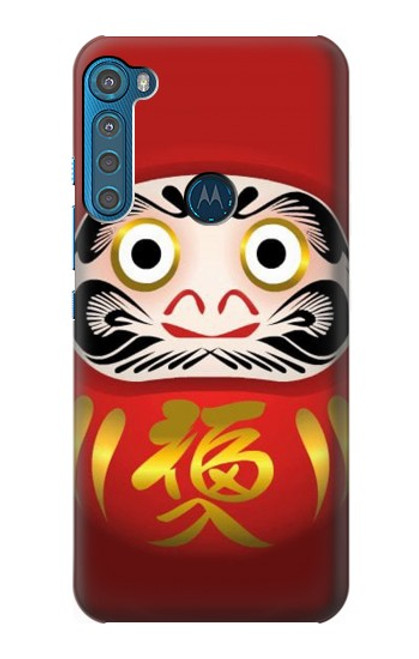 W2839 Japan Daruma Doll Hard Case and Leather Flip Case For Motorola One Fusion+