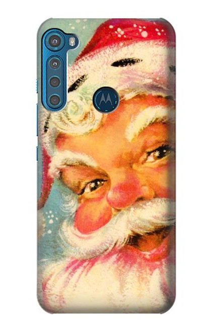 W2840 Christmas Vintage Santa Hard Case and Leather Flip Case For Motorola One Fusion+