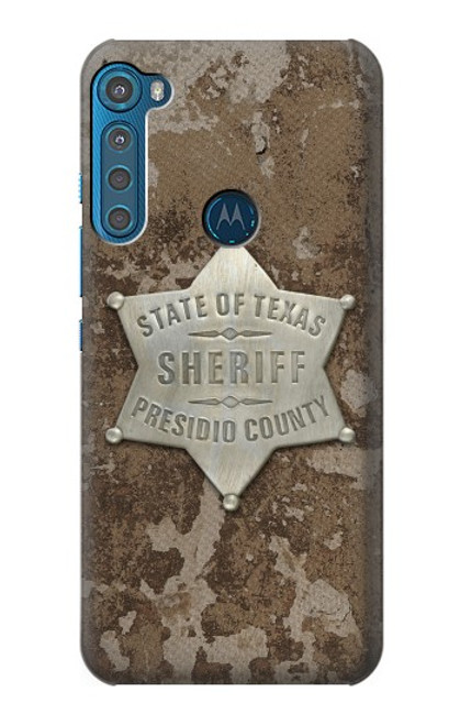 W2868 Texas Presidio County Sheriff Badge Hard Case and Leather Flip Case For Motorola One Fusion+