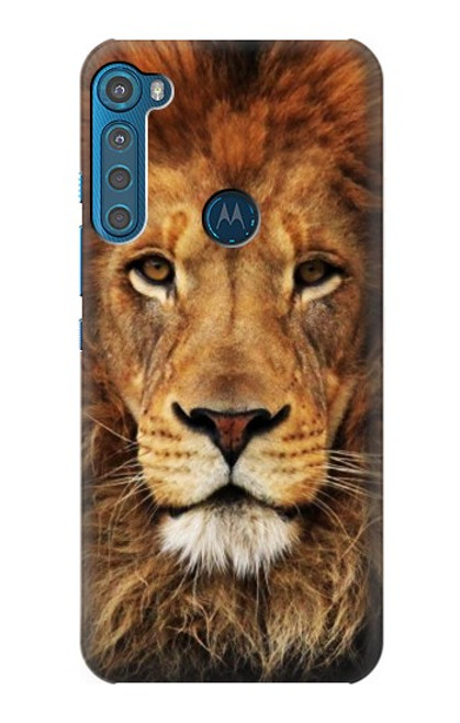 W2870 Lion King of Beasts Hard Case and Leather Flip Case For Motorola One Fusion+