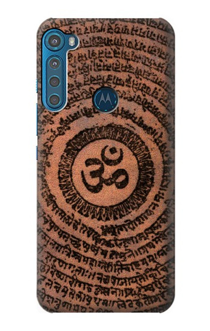 W2874 Om Symbol Tattoo Hard Case and Leather Flip Case For Motorola One Fusion+