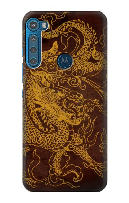 W2911 Chinese Dragon Hard Case and Leather Flip Case For Motorola One Fusion+