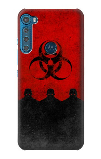 W2917 Biohazards Virus Red Alert Hard Case and Leather Flip Case For Motorola One Fusion+