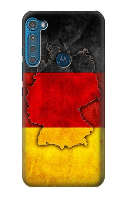 W2935 Germany Flag Map Hard Case and Leather Flip Case For Motorola One Fusion+