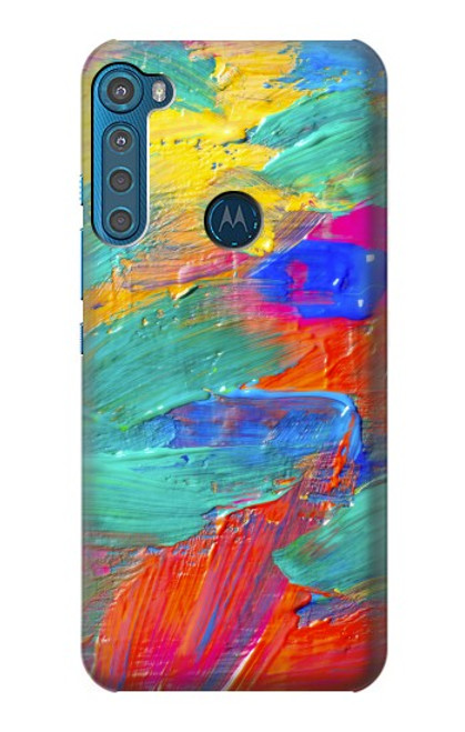 W2942 Brush Stroke Painting Hard Case and Leather Flip Case For Motorola One Fusion+