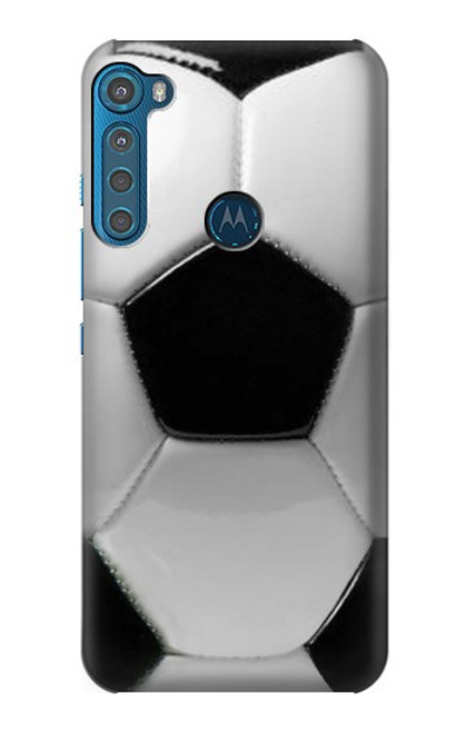 W2964 Football Soccer Ball Hard Case and Leather Flip Case For Motorola One Fusion+