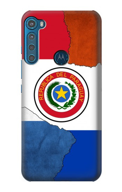 W3017 Paraguay Flag Hard Case and Leather Flip Case For Motorola One Fusion+