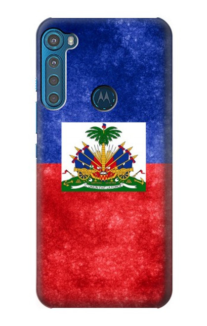 W3022 Haiti Flag Hard Case and Leather Flip Case For Motorola One Fusion+